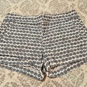 J. Crew High Waist Black and White Shorts